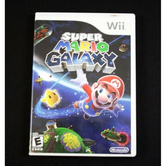 Super Mario Galaxy (Nintendo Wii, 2007) Complete Disc Case Manual